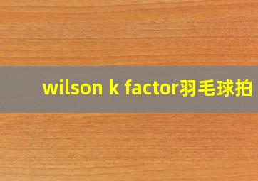 wilson k factor羽毛球拍